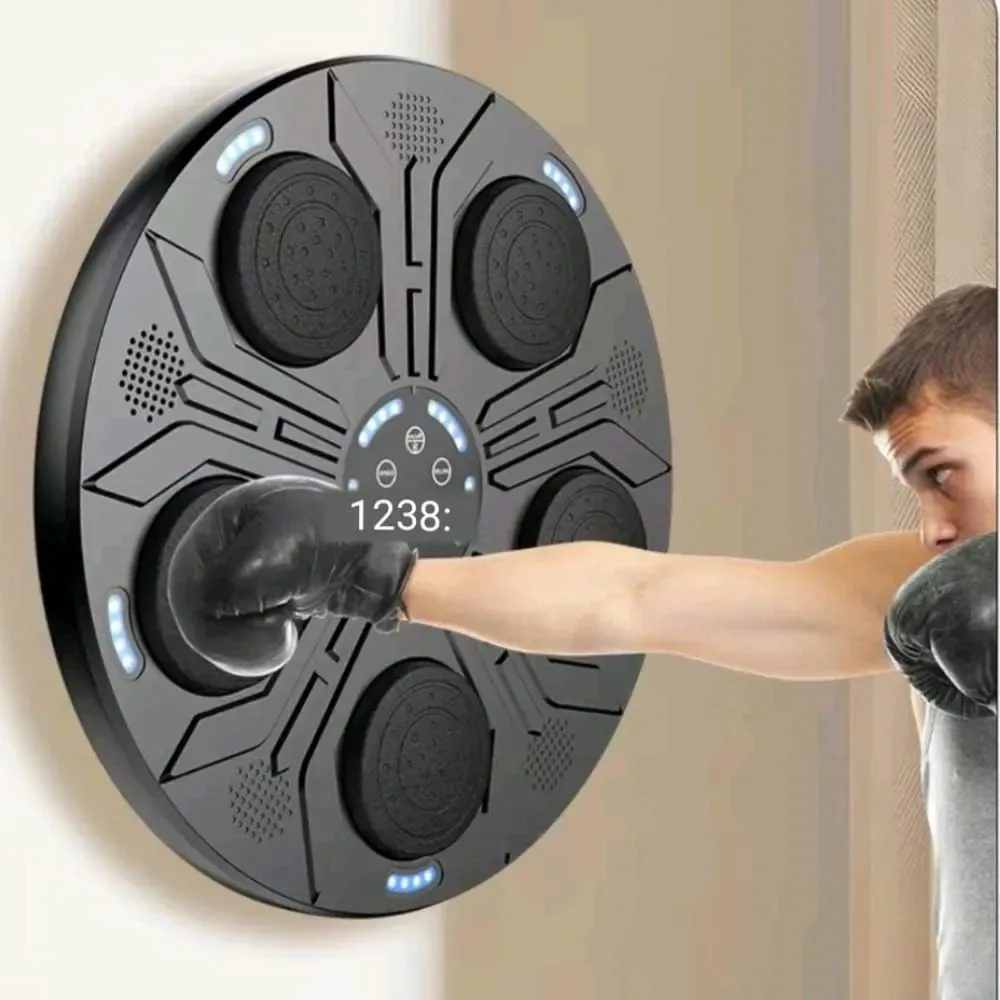 Тренажер боксерская груша настенная музыкальная INTELLIGENT BOXING MACHINE с перчатками