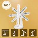 Photo 5 — Tri-fold mirror with LED light, magnification, touch screen, on stand