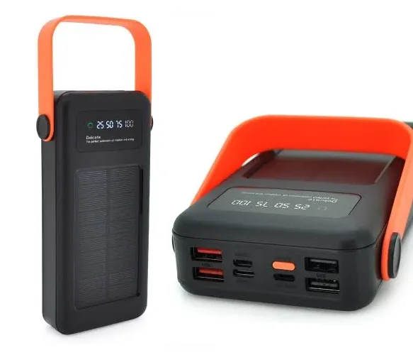 Power bank YM-635 40000 мАг Solar, індикатор рівня заряду, вбудований ліхтар