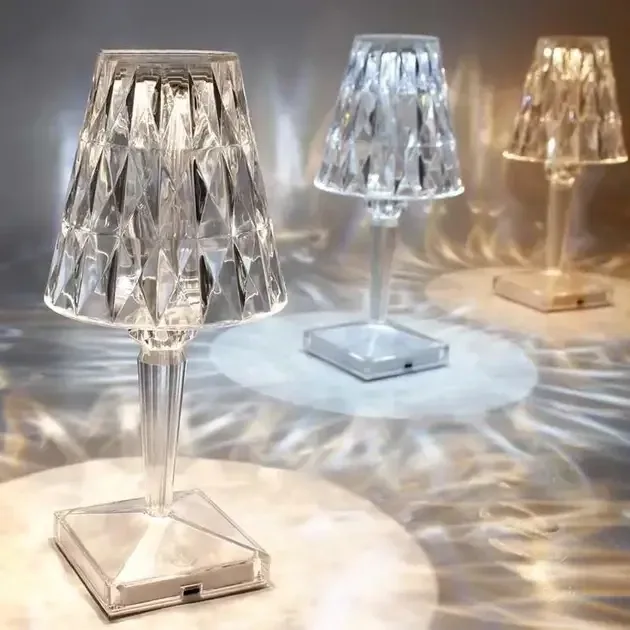 Світильник-нічник LED декоративний Diamond Light «Діамант», кришталевий, акумуляторний, USB