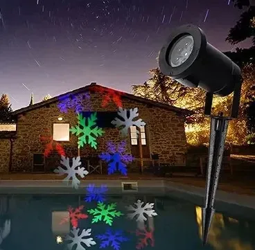 Вуличний лазерний проєктор з малюнками Festival Projection Lamp Star Shower, 12 картинок