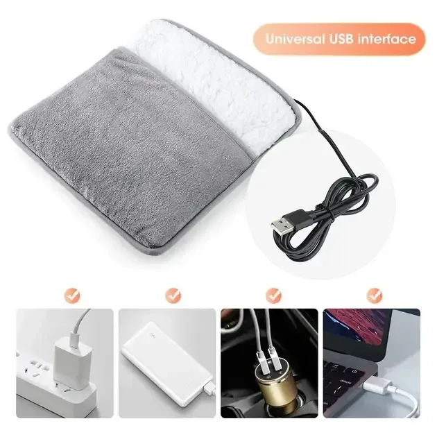 Грелка для ног фланелевая Foot Warmer XL-997, с USB подогревом
