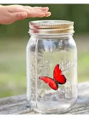 Фото 5 — Нічник декоративний Метелик у банці Butterfly, інтерактивний, з підсвіткою
