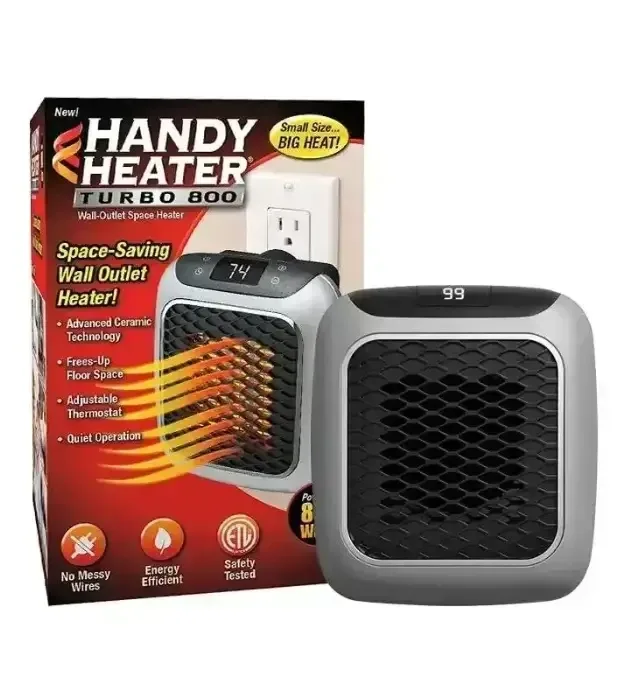 Обогреватель портативный керамический Heater Turbo 800 Вт, с пультом, от сети