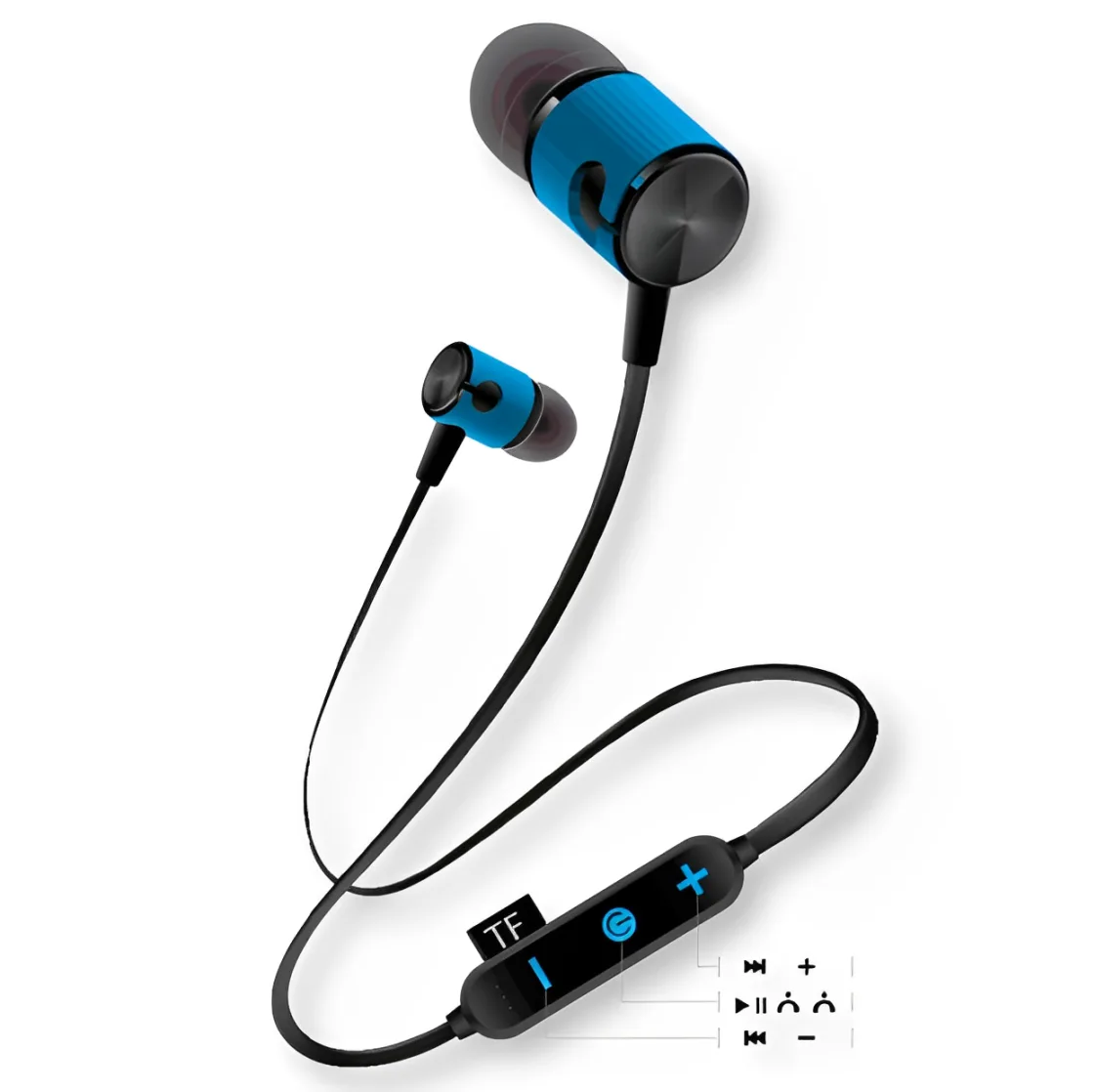 Навушники з Bluetooth/MicroCD, магнітні, спортивні MG-G20, синій