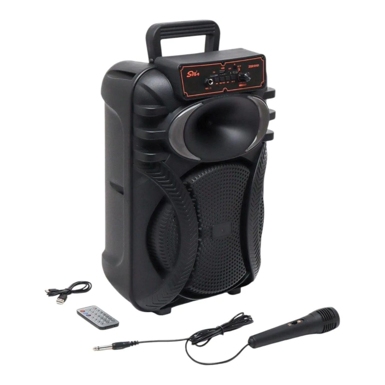 Колонка портативна ZQS10101 Bluetooth з 2 мікрофонами караоке (1 дротовий, 1 бездротовий), 45 см