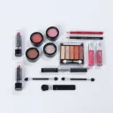 Фото 3 — Набор декоративной косметики в алюминиевом кейсе с зеркалом Makeup Set MC1488, серебристый