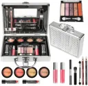 Фото 1 — Набор декоративной косметики в алюминиевом кейсе с зеркалом Makeup Set MC1488, серебристый