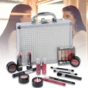 Фото 2 — Набор декоративной косметики в алюминиевом кейсе с зеркалом Makeup Set MC1488, серебристый