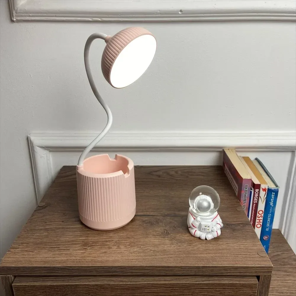 Лампа настольная Risalux сенсорная LED, 6 Вт, USB, АКБ, 3 режима, белая, 9х9х41 см