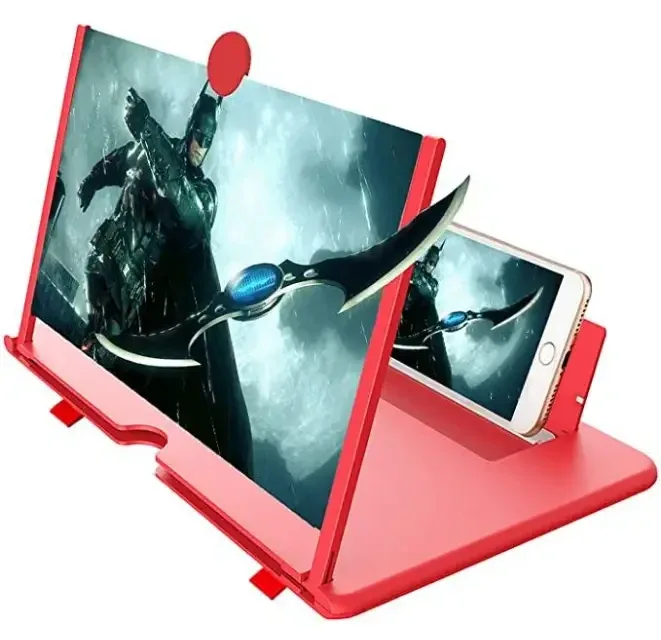 Збільшувач екрана для телефона MOBILE PHONE VIDEO AMPLIFIER 3D червоний