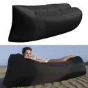 Photo 1 — Beach bean bag lounger sofa black, inflatable air mattress 160×70 cm AIR SOFA CLOUD