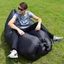 Photo 3 — Beach bean bag lounger sofa black, inflatable air mattress 160×70 cm AIR SOFA CLOUD