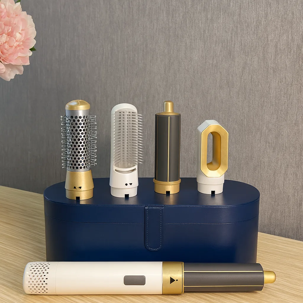 Стайлер 5 в 1 Hair Brush Styler белый, придание объема и выпрямление, + чехол-коробка
