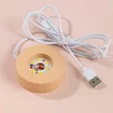 Photo 3 — 3D crystal ball night light Christmas RGB, wooden stand, USB