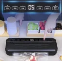 Фото 5 — Вакуумний пакувальник Food Vacuum Sealer, 65кПа, з різаком і пакетами, чорний