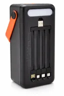 Фото 3 — Power Bank YM-638CX 80000 мАч с солнечной панелью и фонариком, 4 USB, черный