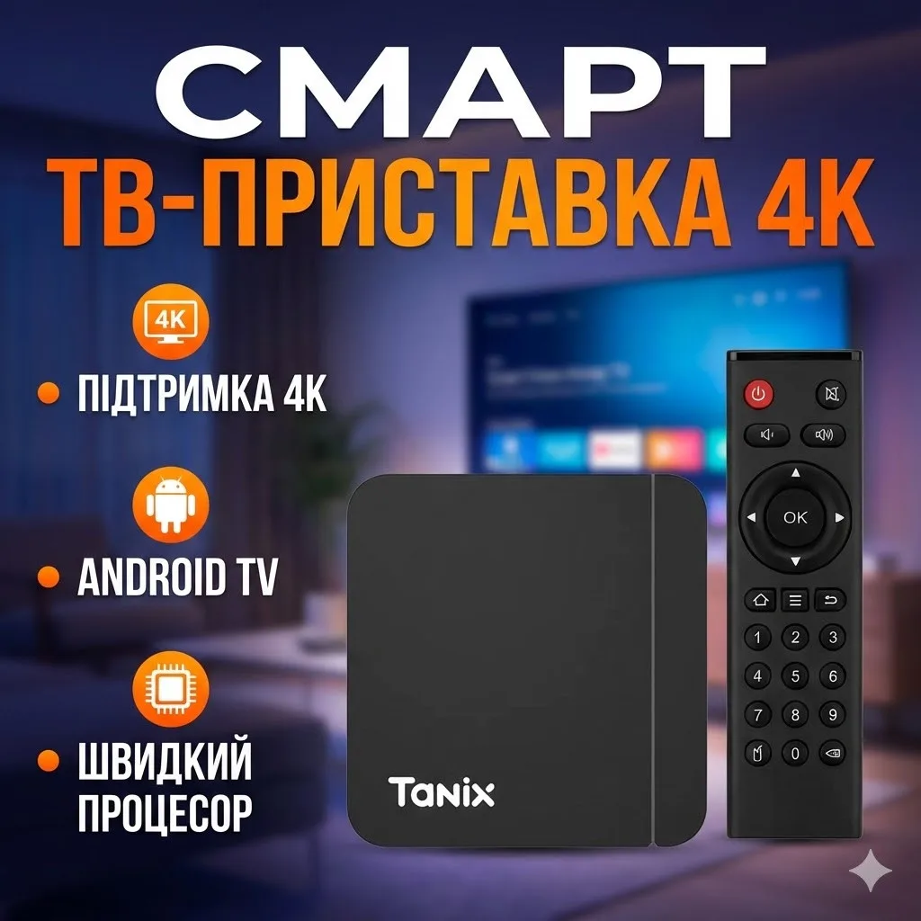 Smart TV приставка Tanix TX3 Mini, Android TV, 2GB+16GB, 4-ядерный Amlogic, Wi-Fi, поддержка 4K