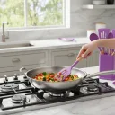 Фото 6 — Набір силіконових кухонних приладдя Kitchen Set 19 предметів фіолетовий з дощечкою