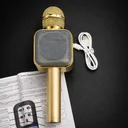 Фото 6 — Караоке-мікрофон DM WS1818 Bluetooth, бездротова колонка, жовтий