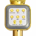 Фото 5 — Караоке-мікрофон DM WS1818 Bluetooth, бездротова колонка, жовтий