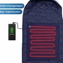 Фото 3 — Зимовий спальний мішок з підігрівом від павербанка USB, 215х65 см, до -30°C, тактичний