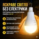 Фото 1 — Акумуляторна LED лампа для кемпінгу Rainberg P921, 30W, 1500 Lm, 2x18650, USB зарядка
