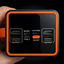 Фото 3 — Павербанк MAXI 100 000 мАг з дисплеєм, 4×USB, Type-C, MicroUSB, фонарик