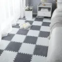 Photo 2 — Soft Modular Puzzle Play Mat, 10 Tiles 30×30 cm, Gray & White, Kids' Room