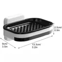Photo 4 — Wall-mounted soap dish for bathroom, 13.3x9x2.5 cm