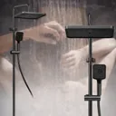 Фото 3 — Змішувач для ванної з душовим гарнітуром Shower Set YLN16001H, чорний матовий
