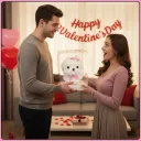 Photo 4 — Rose Flower Dog Figurine Maltese KR-22 in Gift Box, Artificial Roses