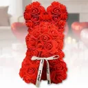 Photo 5 — Gift rose bunny figure KR-21, 17x17x25cm, with bow, 3D roses