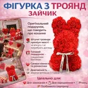 Photo 2 — Gift rose bunny figure KR-21, 17x17x25cm, with bow, 3D roses