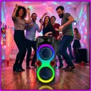 Фото 6 — Колонка портативна Bluetooth 2х8", провідний мікрофон, RGB підсвітка, ZQS8275, 40W