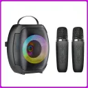 Фото 2 — Колонка портативна Bluetooth 4" ZQS-W4107, 2 бездротові мікрофони, 8 Вт
