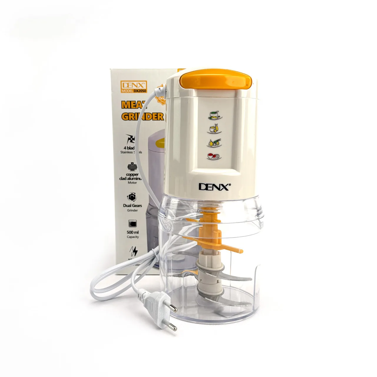Чопер-подрібнювач DENX DX2050, чаша 0,5 л, білий