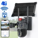 Фото 2 — Камера відеоспостереження з сонячною панеллю JE-190-2, 4G, 12 Мп, IP66, чорна
