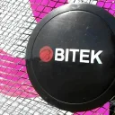 Фото 4 — Вентилятор підлоговий BITEK 16" (40см) 100Вт, 5 лопатей, чорний/фіолетовий BT-1630BP