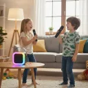 Фото 5 — Караоке-система K12 з двома мікрофонами, Bluetooth, чорна