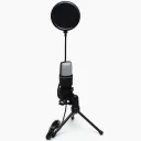 Photo 5 — USB Condenser Microphone with Pop Filter and RGB Lighting, Black