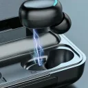 Photo 3 — F9 wireless Bluetooth earbuds with charging case and display, black