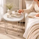 Photo 3 — Set of 4 round coffee tables, 45x45 cm, white