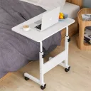 Фото 2 — Стіл комп'ютерний на колесах з регулюванням висоти Laptop Table 60×40, білий