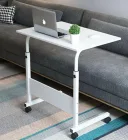 Фото 3 — Стіл комп'ютерний на колесах з регулюванням висоти Laptop Table 60×40, білий