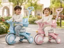 Фото 6 — Трехколесный велосипед-коляска Baby Carriage 588 с родительской ручкой и корзиной, голубой