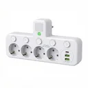 Фото 2 — Мережевий адаптер 8625UL з ночником, 4 розетки + USB + Type-C (17559/MG), білий