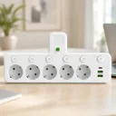 Фото 2 — Мережевий фільтр на 5 розеток + USB, з індивідуальними кнопками та LED-підсвіткою
