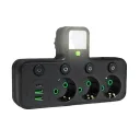 Фото 5 — Мережевий фільтр-подовжувач AND 5378, 3 розетки, USB, Type-C, чорний