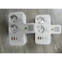 Фото 2 — Розетка-адаптер-подовжувач AND WL-1 8623UL, 2 входи, 2USB+1PD, білий